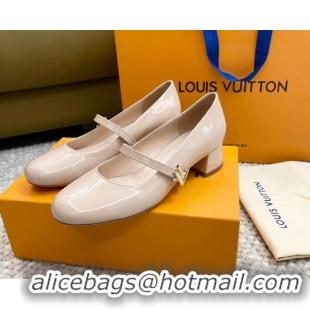 Best Grade Louis Vuitton Romy Pumps 3.5cm in Patent Leather Pale Pink 606170