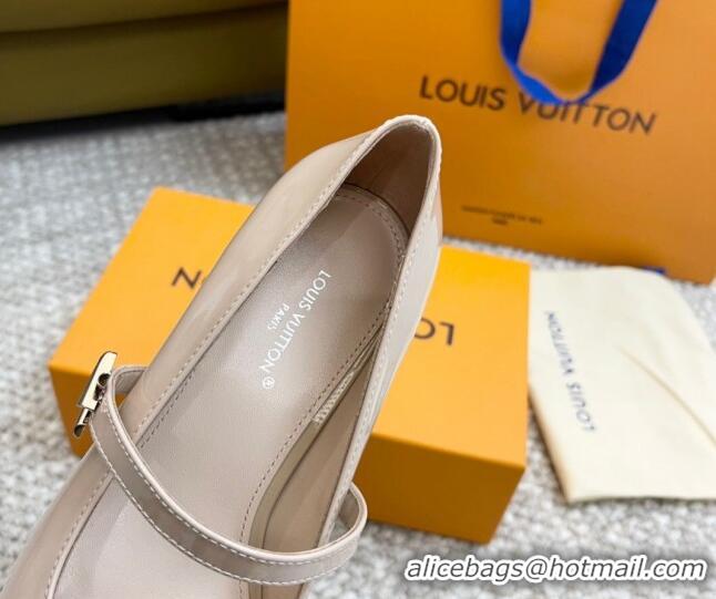 Best Grade Louis Vuitton Romy Pumps 3.5cm in Patent Leather Pale Pink 606170