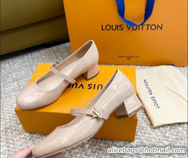 Best Grade Louis Vuitton Romy Pumps 3.5cm in Patent Leather Pale Pink 606170