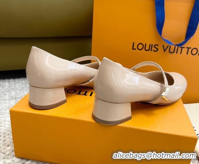 Best Grade Louis Vuitton Romy Pumps 3.5cm in Patent Leather Pale Pink 606170