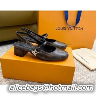 Most Popular Louis Vuitton Romy Slingback Pumps 3.5cm in Monogram Canvas 606174