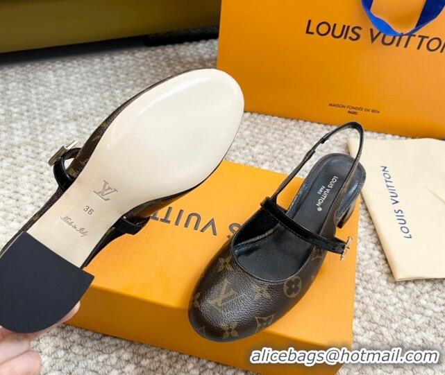 Most Popular Louis Vuitton Romy Slingback Pumps 3.5cm in Monogram Canvas 606174