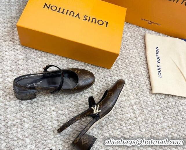 Most Popular Louis Vuitton Romy Slingback Pumps 3.5cm in Monogram Canvas 606174