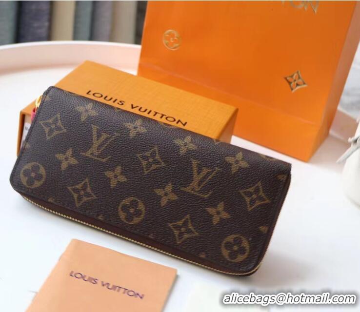 Promotional Louis Vuitton Monogram Canvas Clemence Wallet M61298 Rose Red