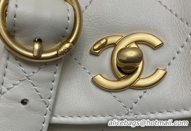 Promotional Chanel Shiny Crumpled Calfskin Small Messenger bag AS4743 White 2024