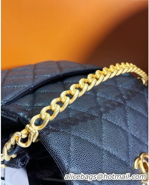 Perfect Fashion Chanel Grained Calfskin Mini Flap Bag with Top Handle AS4472 Black 2024