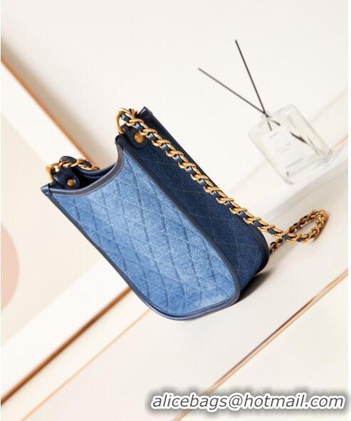 Super Quality Chanel Washed Denim Hobo Bag AS4532 Blue 2024