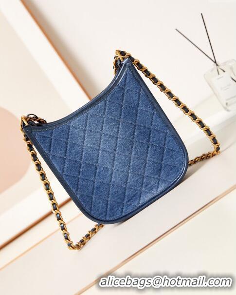 Super Quality Chanel Washed Denim Hobo Bag AS4532 Blue 2024