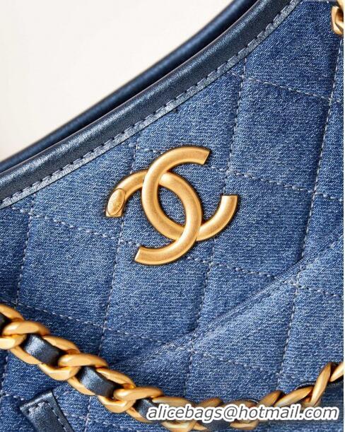 Super Quality Chanel Washed Denim Hobo Bag AS4532 Blue 2024