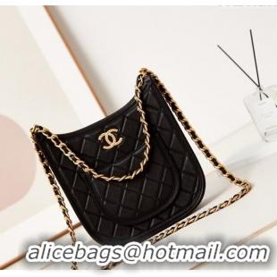 Cheapest Chanel Calfskin Hobo Bag AS4532 Black 2024