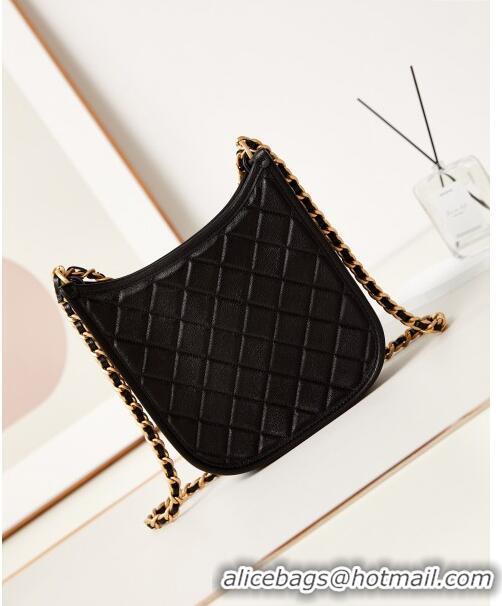 Cheapest Chanel Calfskin Hobo Bag AS4532 Black 2024