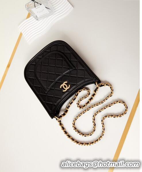 Cheapest Chanel Calfskin Hobo Bag AS4532 Black 2024