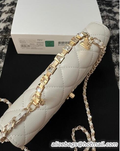 Best Price Chanel Lambskin Clutch with Chain AP3797 White 2024