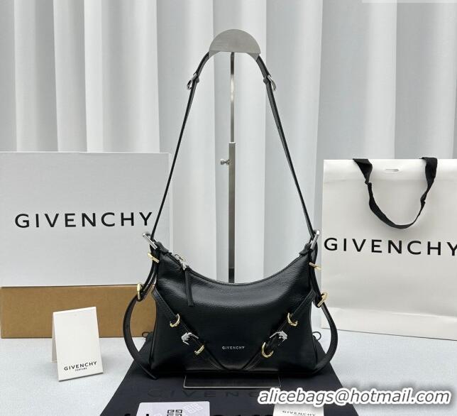 Shop Grade Givenchy Mini Voyou Shoulder Bag in Leather 23816 Black 2023