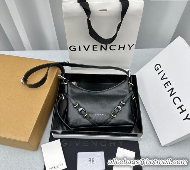 Shop Grade Givenchy Mini Voyou Shoulder Bag in Leather 23816 Black 2023