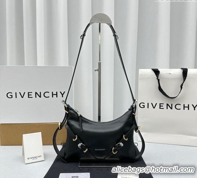 Shop Grade Givenchy Mini Voyou Shoulder Bag in Leather 23816 Black 2023