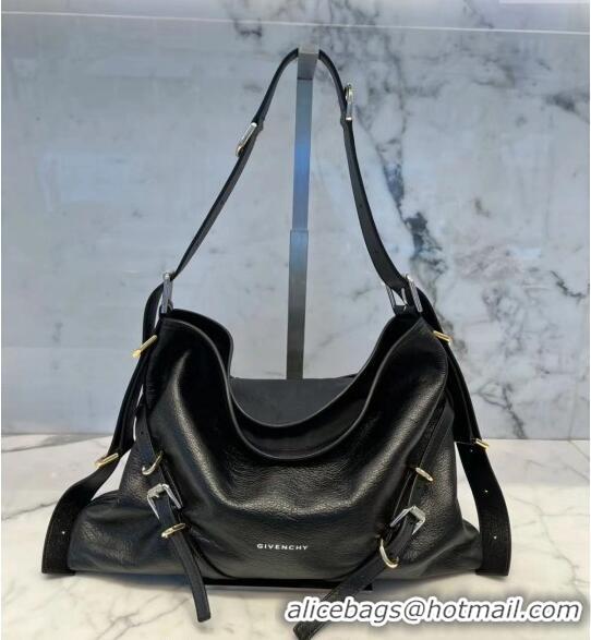 Grade Design Givenchy Medium Voyou Shoulder Bag in Leather 23816 Black 2023