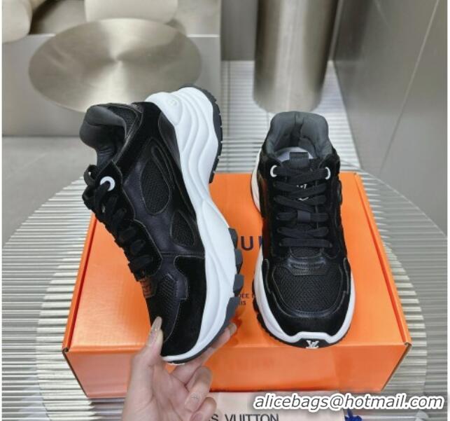 Best Product Louis Vuitton Run 55 Sneakers Black 608001