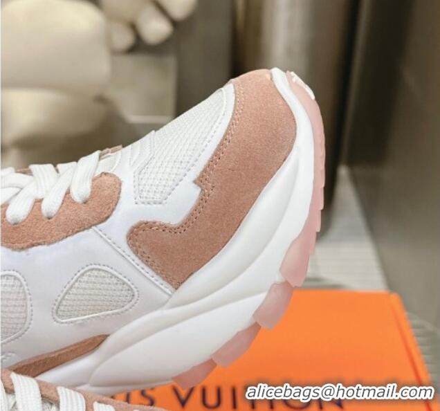 Grade Quality Louis Vuitton Run 55 Sneakers White/Beige 608002