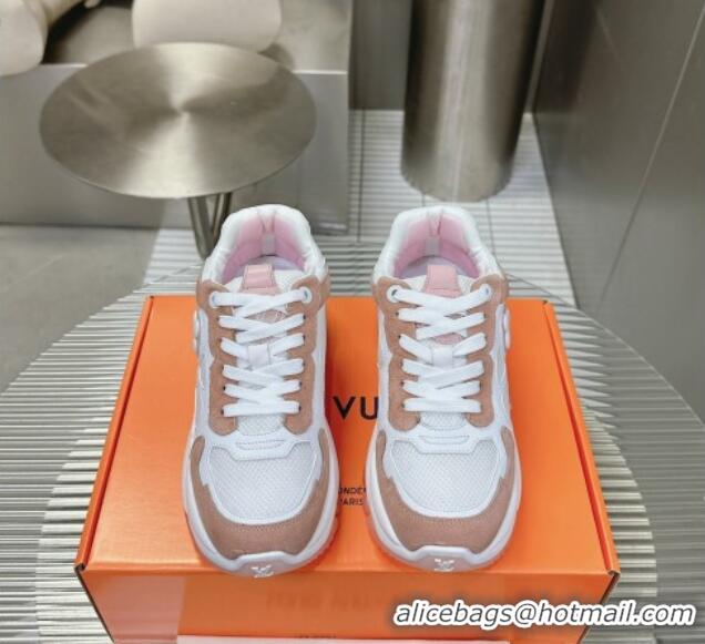 Grade Quality Louis Vuitton Run 55 Sneakers White/Beige 608002