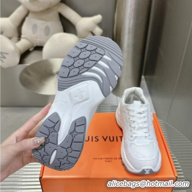 Top Grade Louis Vuitton Run 55 Sneakers White/Grey 608003