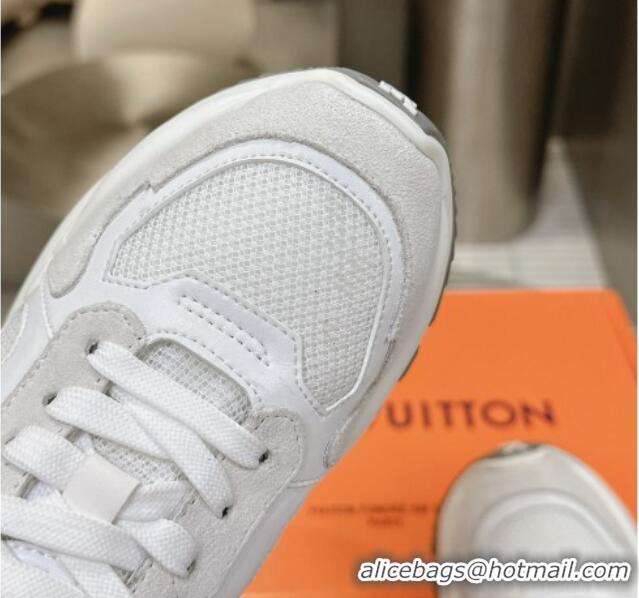 Top Grade Louis Vuitton Run 55 Sneakers White/Grey 608003