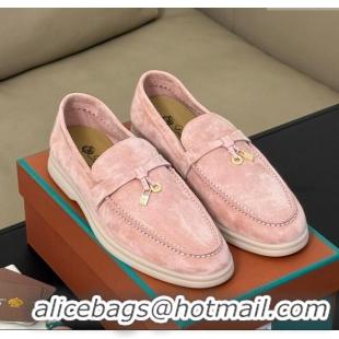 Cheapest Loro Piana Summer Charms Walk Loafers LP110612 Pink 2023 TOP