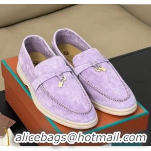 ​Famous Brand Loro Piana Summer Charms Walk Loafers LP110613 Lilac 2023 TOP