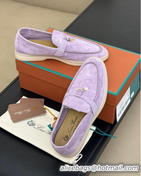 ​Famous Brand Loro Piana Summer Charms Walk Loafers LP110613 Lilac 2023 TOP