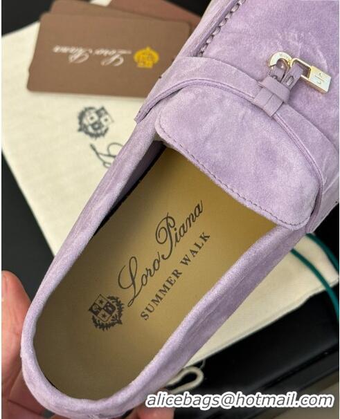 ​Famous Brand Loro Piana Summer Charms Walk Loafers LP110613 Lilac 2023 TOP