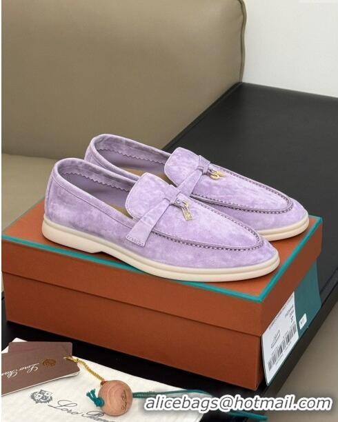 ​Famous Brand Loro Piana Summer Charms Walk Loafers LP110613 Lilac 2023 TOP