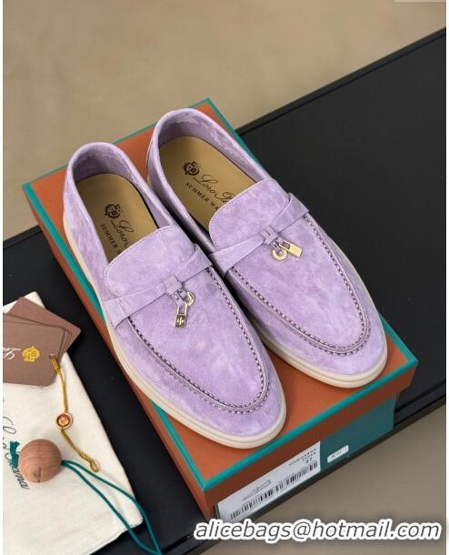 ​Famous Brand Loro Piana Summer Charms Walk Loafers LP110613 Lilac 2023 TOP