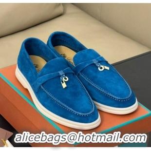 ​New Style Loro Piana Summer Charms Walk Loafers LP110614 Blue 2023 TOP