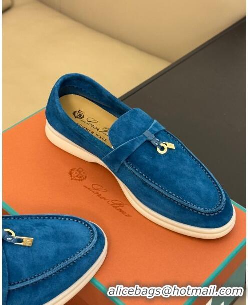 ​New Style Loro Piana Summer Charms Walk Loafers LP110614 Blue 2023 TOP