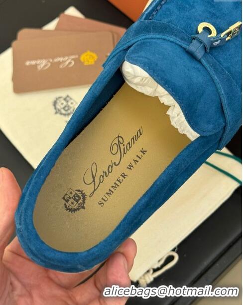 ​New Style Loro Piana Summer Charms Walk Loafers LP110614 Blue 2023 TOP