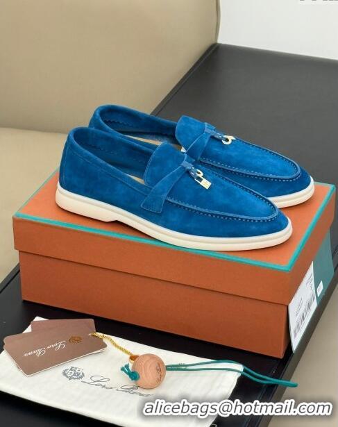 ​New Style Loro Piana Summer Charms Walk Loafers LP110614 Blue 2023 TOP