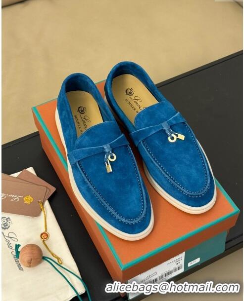 ​New Style Loro Piana Summer Charms Walk Loafers LP110614 Blue 2023 TOP