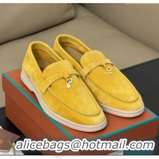 ​Buy New Loro Piana Summer Charms Walk Loafers LP110616 Yellow 2023 TOP