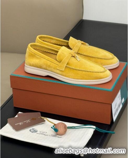 ​Buy New Loro Piana Summer Charms Walk Loafers LP110616 Yellow 2023 TOP