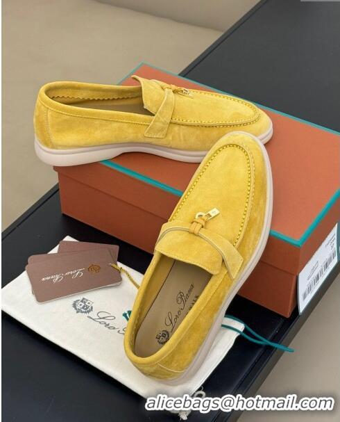 ​Buy New Loro Piana Summer Charms Walk Loafers LP110616 Yellow 2023 TOP