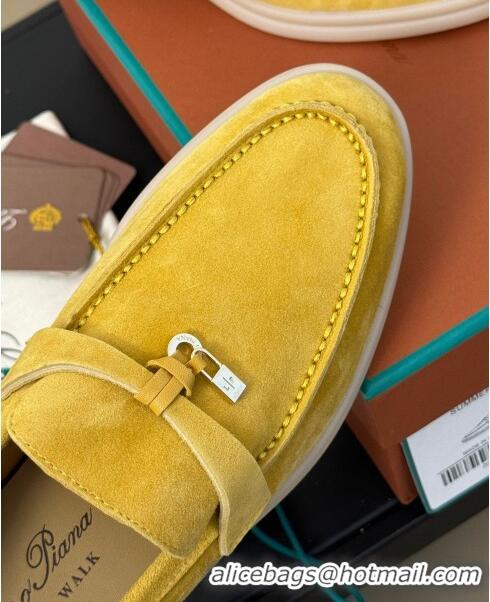 ​Buy New Loro Piana Summer Charms Walk Loafers LP110616 Yellow 2023 TOP