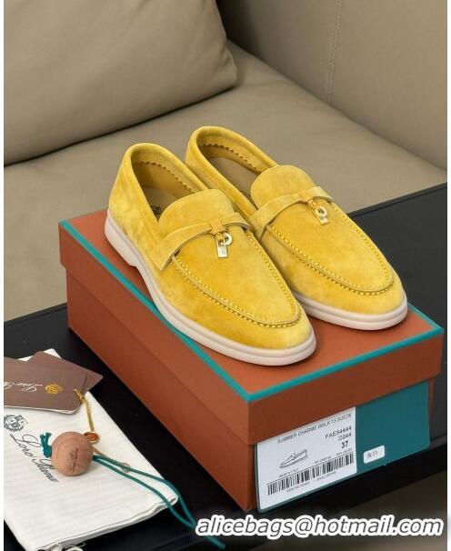 ​Buy New Loro Piana Summer Charms Walk Loafers LP110616 Yellow 2023 TOP