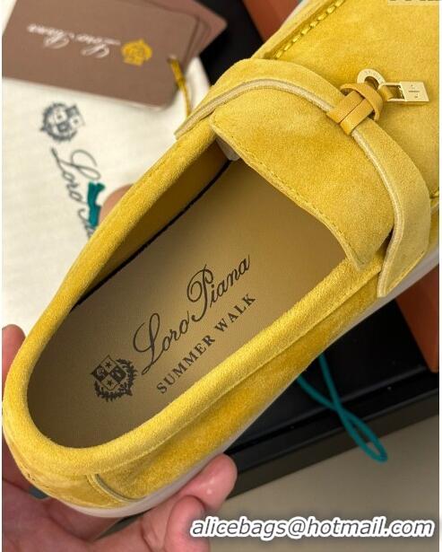 ​Buy New Loro Piana Summer Charms Walk Loafers LP110616 Yellow 2023 TOP