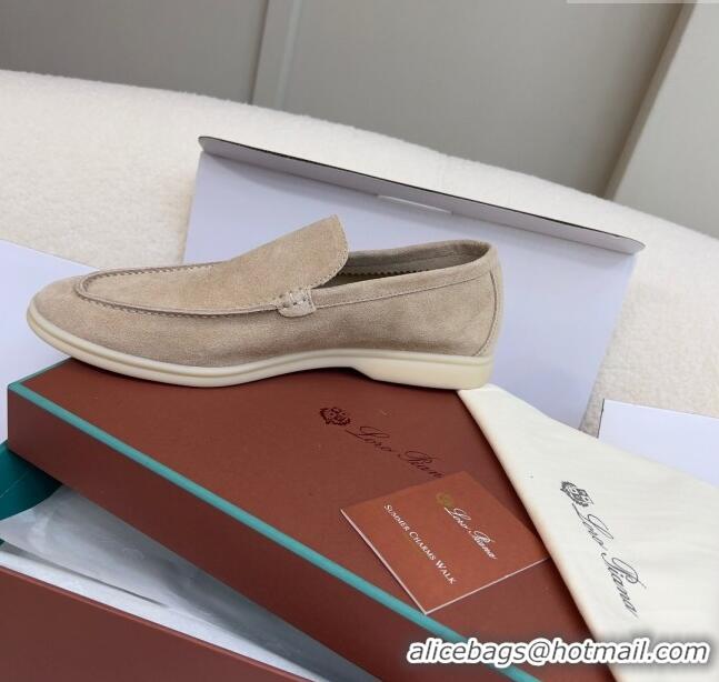 Best Price Loro Piana Summer Walk Suede Loafers L1514 Beige 2024 (For Men)