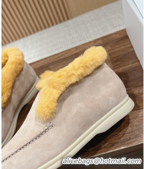 Shop Discount LP Open Walk Chukka Boots with Fur in Suede LP010901 Beige 2024 Top