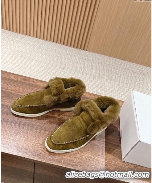 Promotional LP Open Walk Chukka Boots with Fur in Suede LP010901 Green 2024 Top