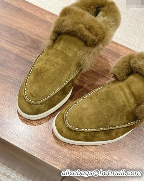 Promotional LP Open Walk Chukka Boots with Fur in Suede LP010901 Green 2024 Top