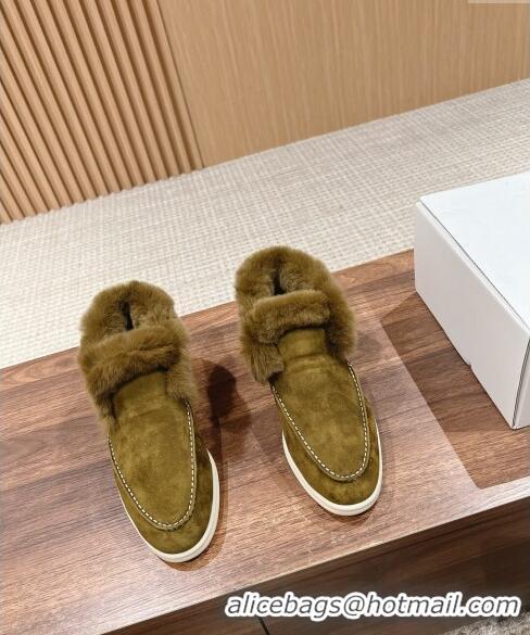 Promotional LP Open Walk Chukka Boots with Fur in Suede LP010901 Green 2024 Top