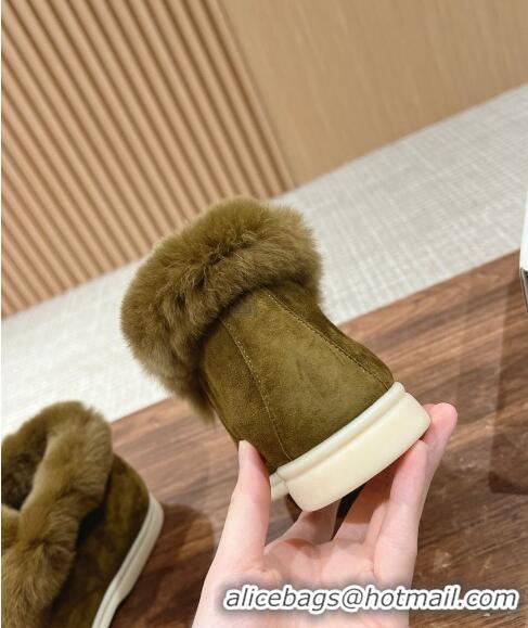 Promotional LP Open Walk Chukka Boots with Fur in Suede LP010901 Green 2024 Top