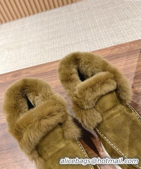 Promotional LP Open Walk Chukka Boots with Fur in Suede LP010901 Green 2024 Top